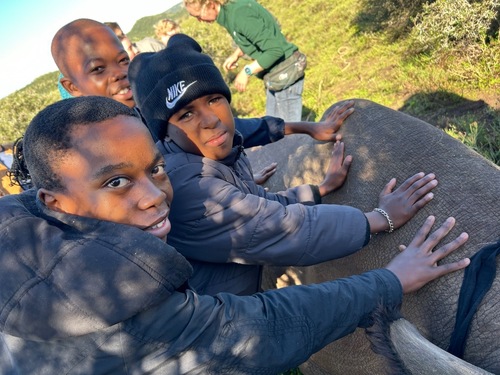 Community youth at rhino procedure 